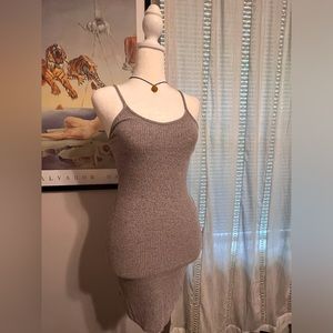 Topshop Grey Mini Tank Dress